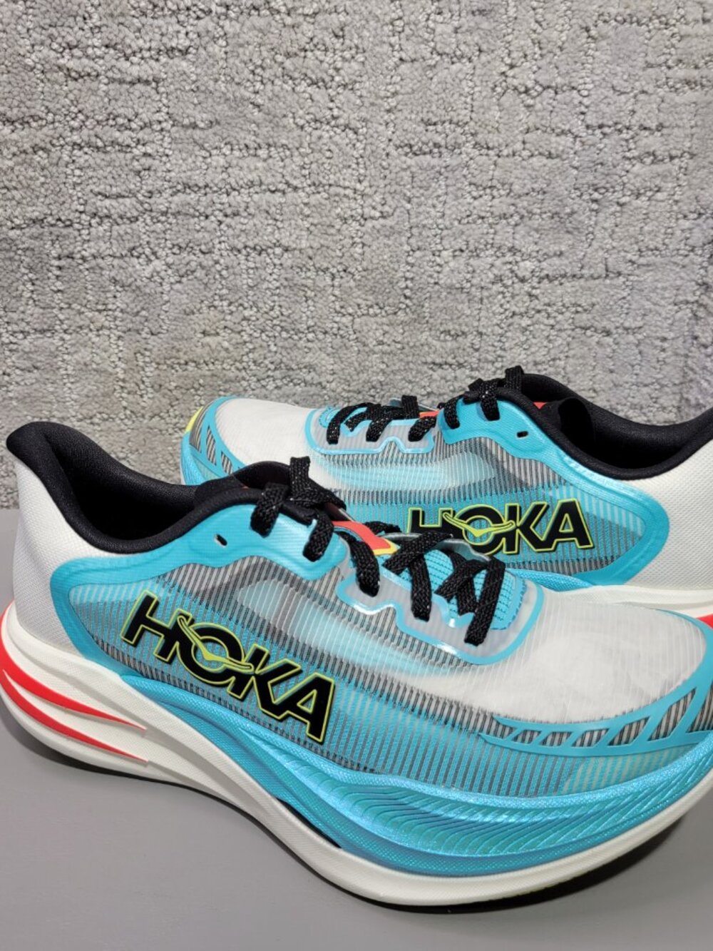 Hoka One One Cielo X1 2.0 Size W8.5 M7.5 Frost Black Athletic Running Sneakers - Picture 9 of 10
